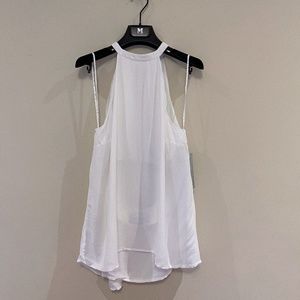 NWT A.L.C White Halter Tank Top Sz M